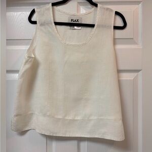 Flax Pintuck Tank linen top